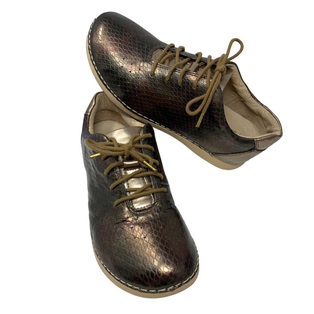Alegria Essensce ESS-424‎ Metallic Textured Leather Athletic Shoes